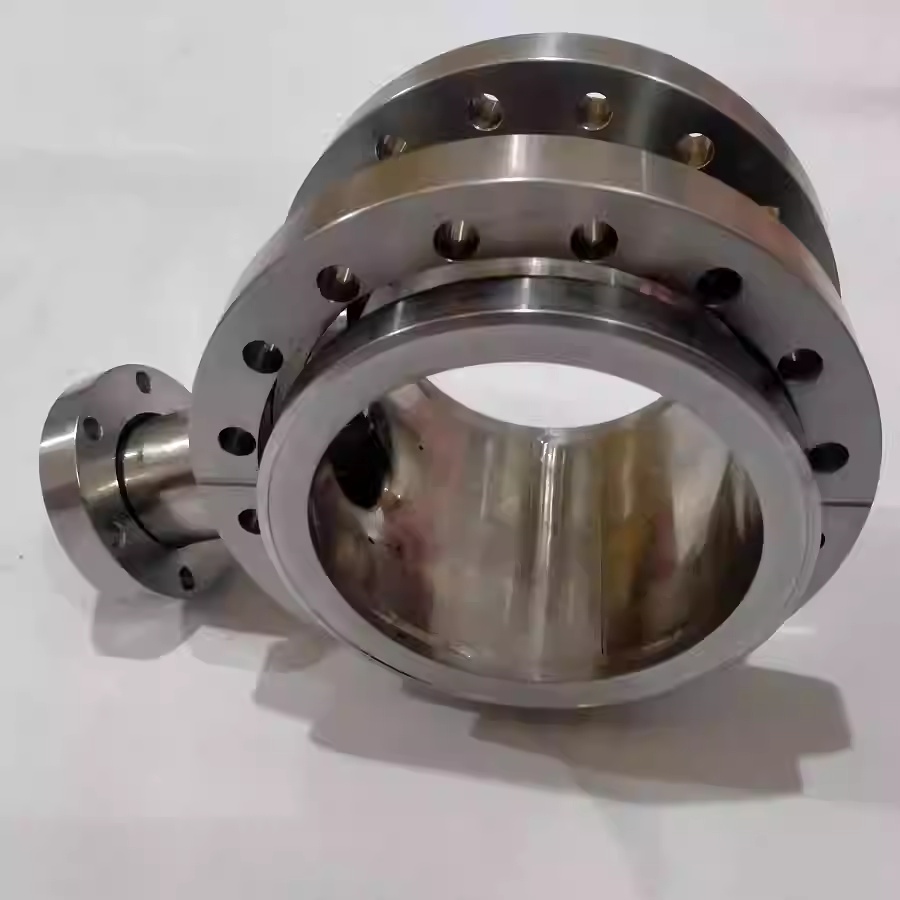 Stainless steel vacuum CF tee body non-standard customized T-type elbow knife edge loose-fitting sealing flange high-pressure pipeline